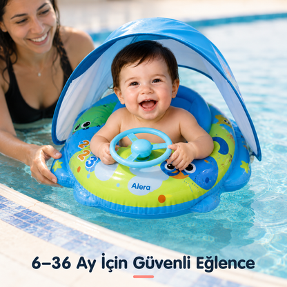 Gölgelikli Oturaklı Bebek Yüzme Simidi