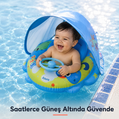 Gölgelikli Oturaklı Bebek Yüzme Simidi